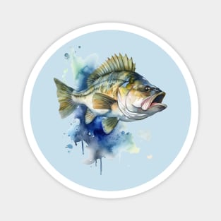 Watercolor Fish Magnet